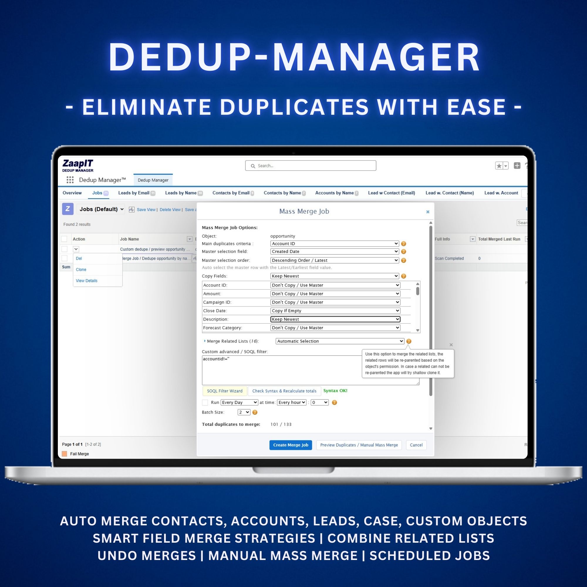 Dedup-Manager for Salesforce