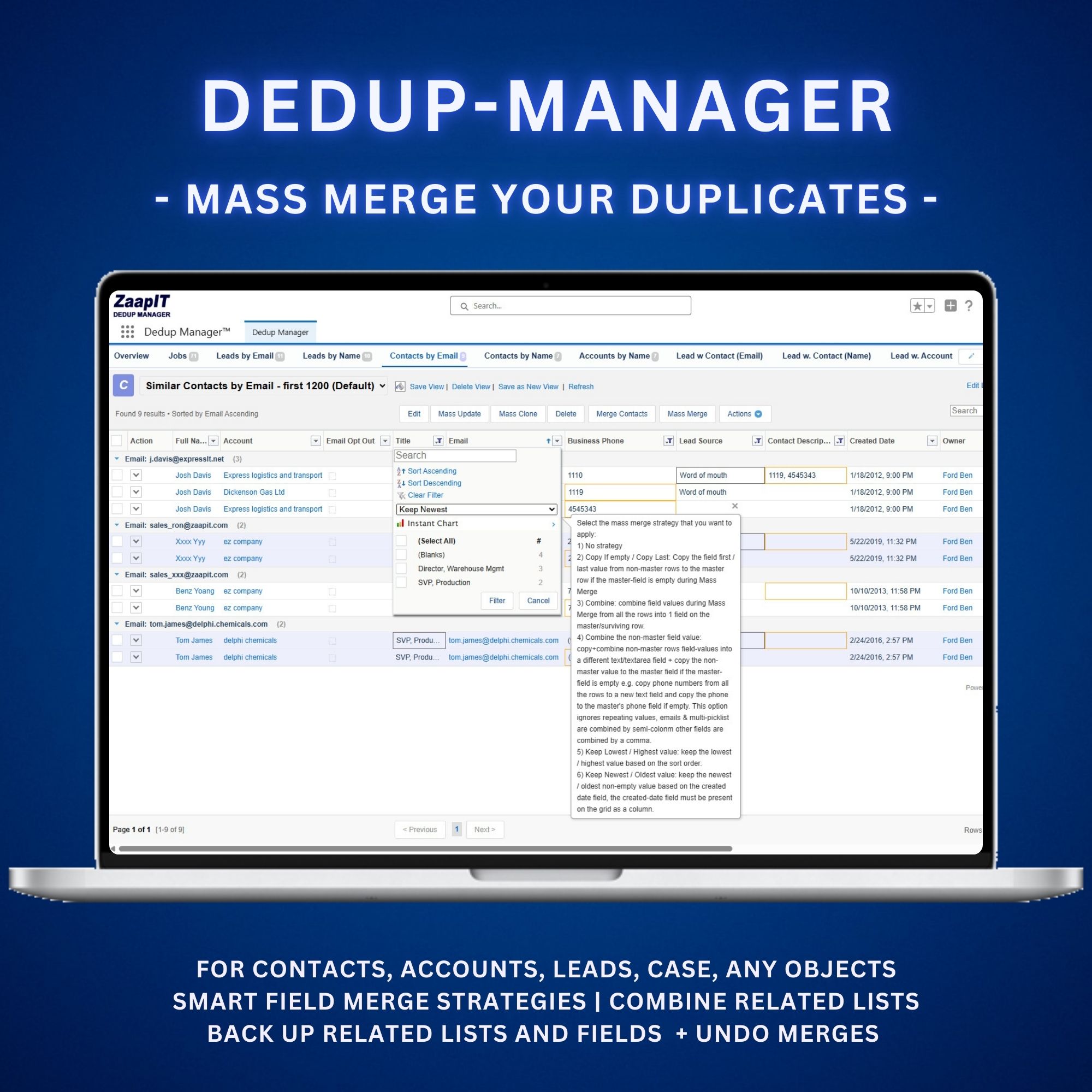 Auto Merge contacts in Salesforce