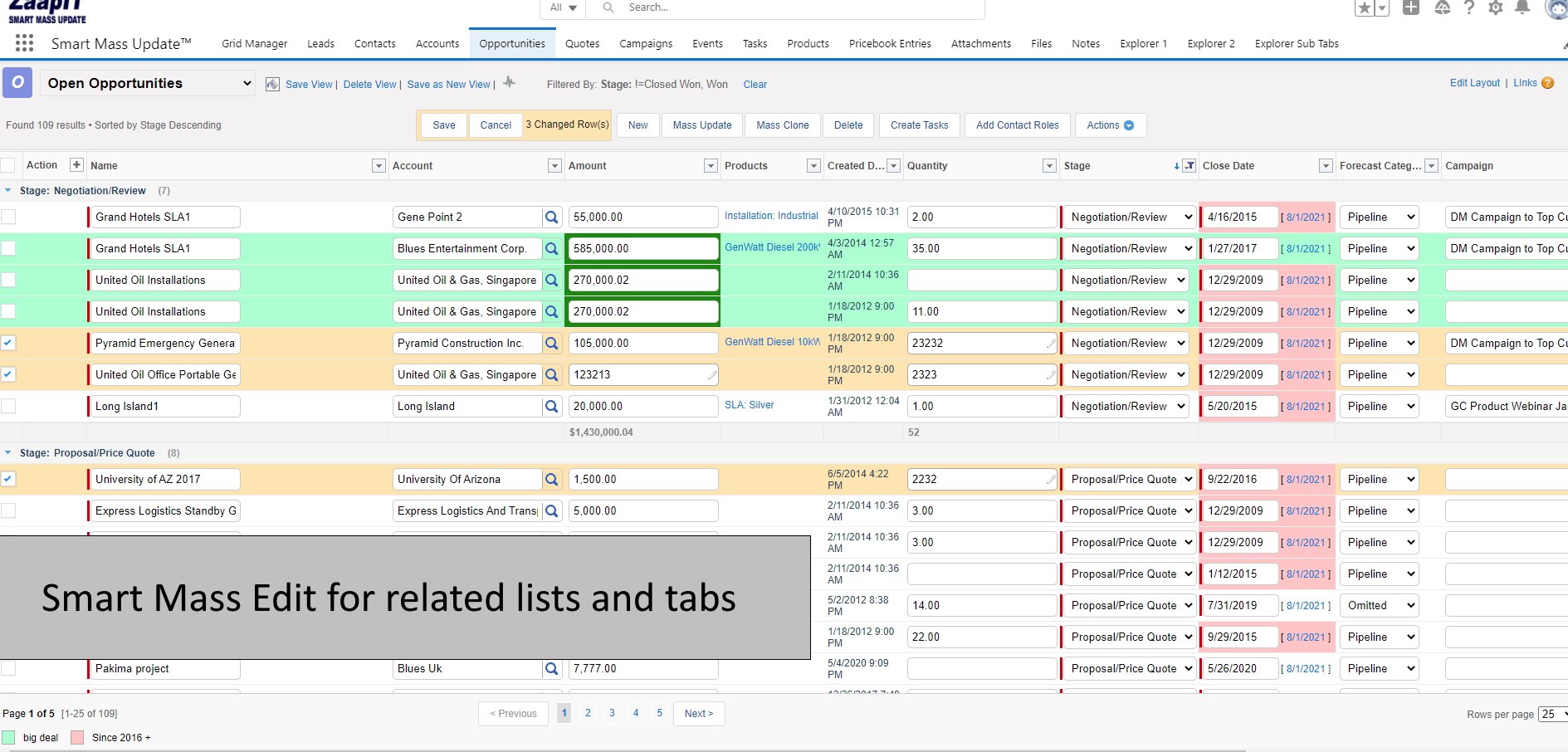 Mass Edit in Salesforce